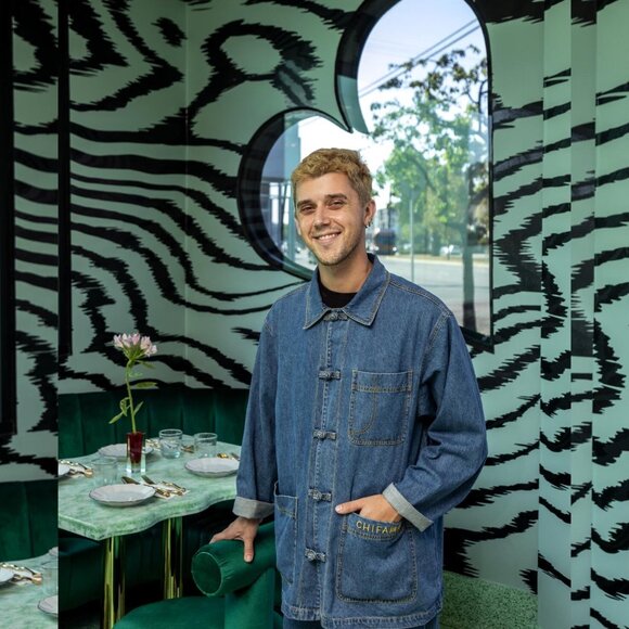 OPENING CEREMONY x CHIFA Denim Oversize Uniform Jacket - Picture 1 of 11